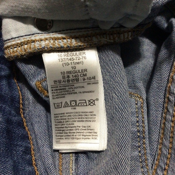 GAP Stretch Super Skinny Distressed Denim Blue Jeans - Size 10 - Picture 7 of 9